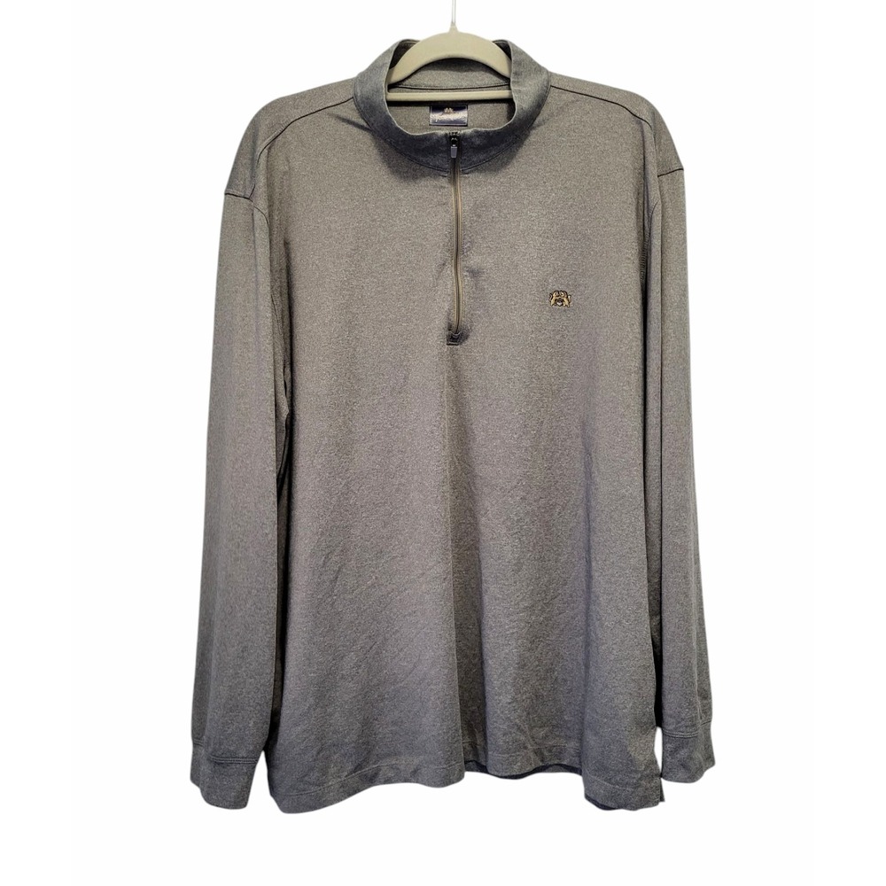 Tourney by MacGregor Golf Men's XXL Long Sleeve Pullover 1/4 Zip Shirt Gray‎